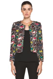 Alice + Olivia Ellie Open Front Box Jacket in Multi - Lyst