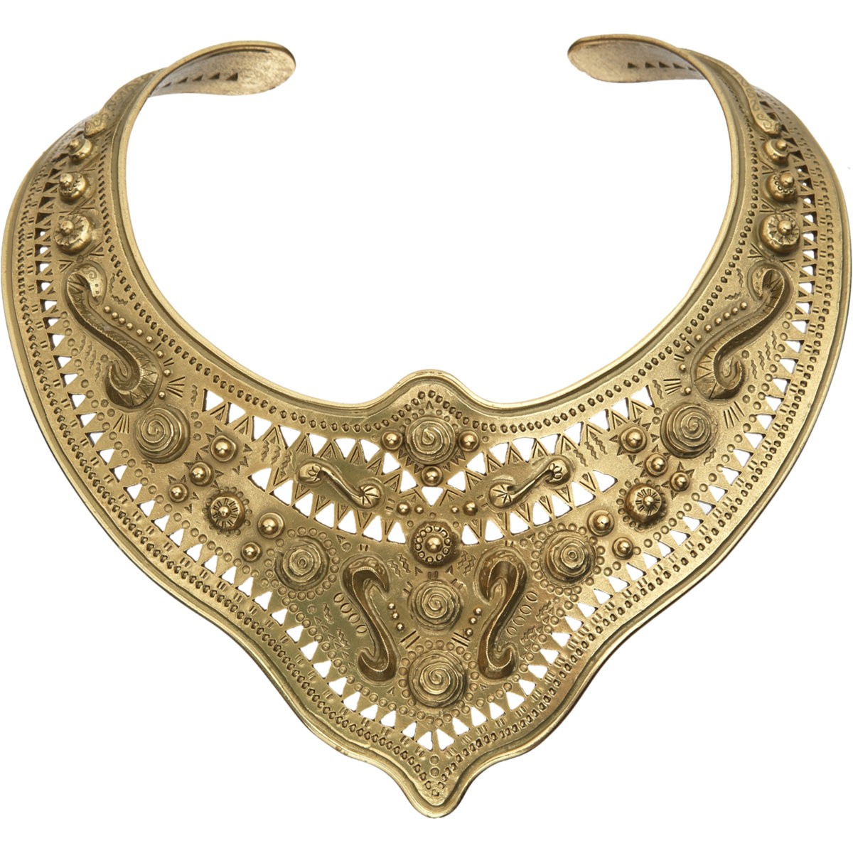 Aurelie Bidermann Bronze Mharaja Breastplate Necklace in Gold (bronze