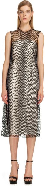 Calvin Klein Ss Ss13 Look 5 Dress in Black (putty) - Lyst
