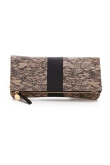 Clare Vivier Lace Fold Over Clutch - Lyst