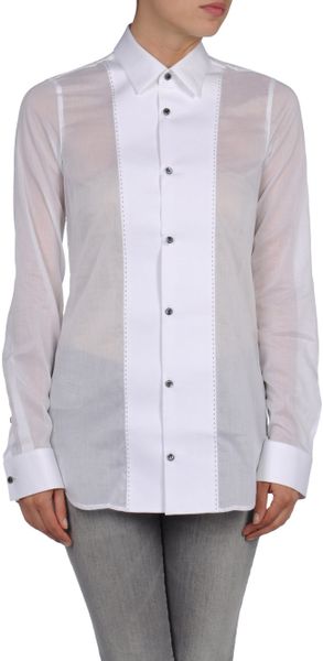 Dsquared2 Long Sleeve Shirt in White - Lyst