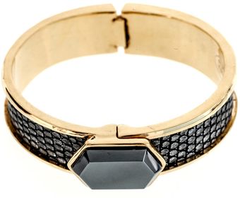 Kara By Kara Ross Lizard and Hematite Cuff - Lyst