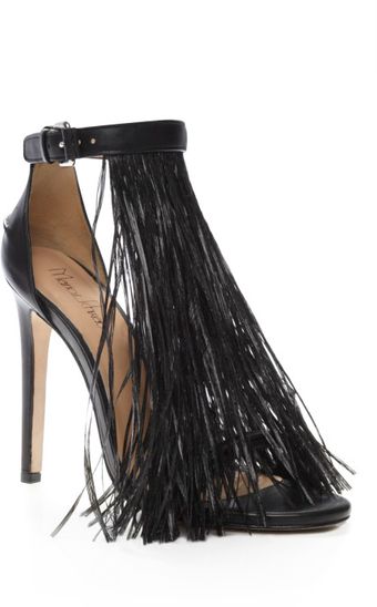Marios Schwab Ss Raffia Fringe Sandal - Lyst