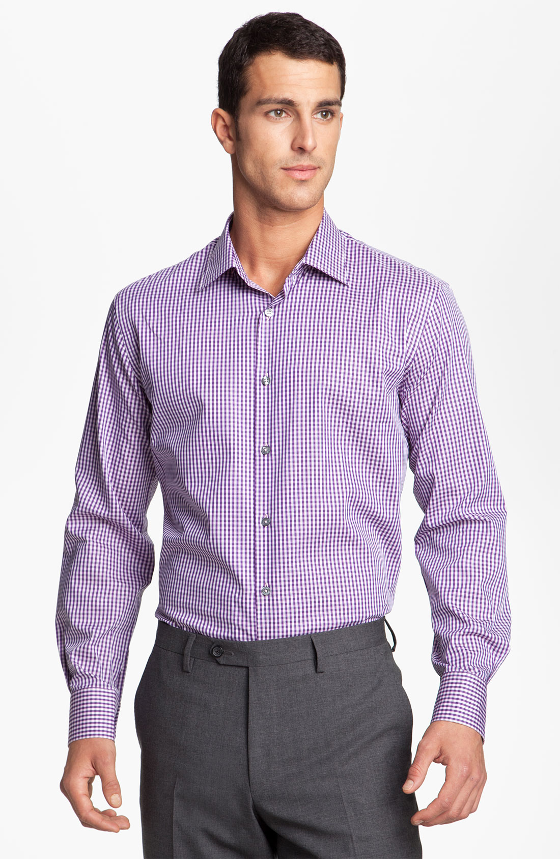 Paul Smith Gingham Dress Shirt in Purple for Men (violet) | Lyst