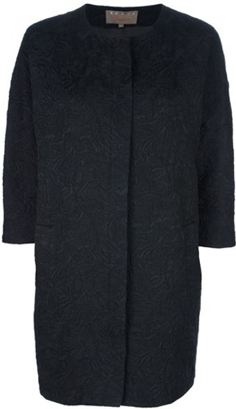 Space Collarless Coat - Lyst