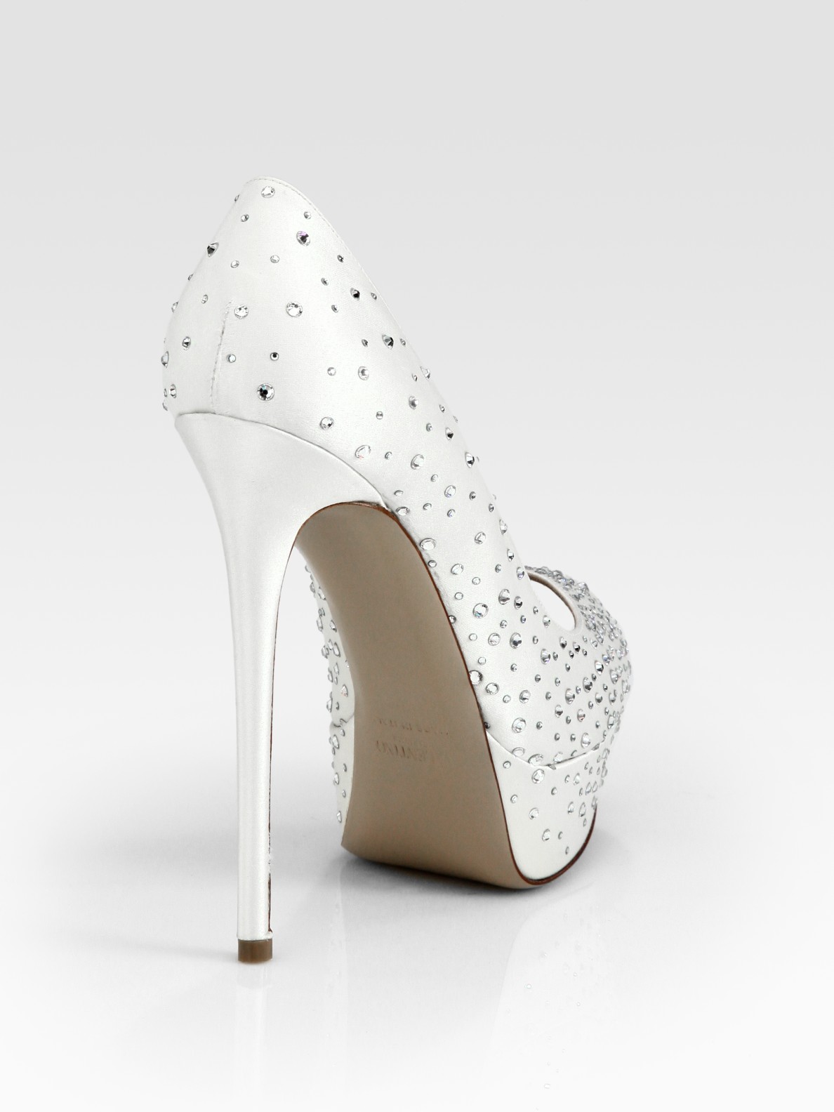 white bridal platform heels