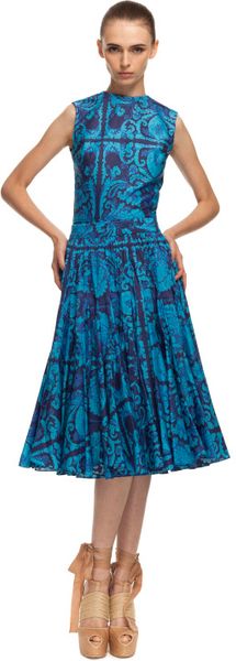 Vera Wang Ss Damask Voile Dancing Skirt - Lyst