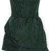 Vera Wang Ss Silk Faille Offtheshoulder Top in Green (cypress green) - Lyst