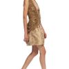 Vera Wang Ss Embroidered Lace Cut Away Vest in Gold - Lyst
