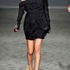 Vera Wang Ss Strapless Lace Jacquard Dress in Black (navy) - Lyst