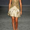 Vera Wang Ss Ethnic Brocade Tulip Skirt in Gold (off white) - Lyst