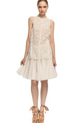 Vera Wang Ss Guipure Lace Tank