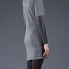 10 Crosby By Derek Lam Half Leather Sleeve Dress in Gray - Lyst