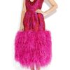 Alexander Mcqueen Feathertrimmed Floral Brocade Gown in Purple (floral) - Lyst