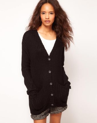 ASOS Collection Asos Chunky Rib Cardigan - Lyst