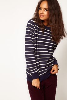 ASOS Collection Asos Sweatshirt in Stripe - Lyst