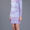 Blumarine Sparkly Striped Dress in Silver (purple) - Lyst