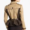 Burberry Prorsum Plaid Peplum Crop Jacket in Beige (camel) - Lyst