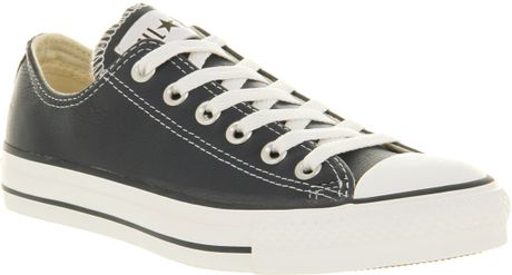 Converse Leather Ox Low Navy Exclusive in Blue for Men (navy) - Lyst