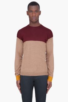 Marni Taupe Combo Wool Knit Sweater - Lyst