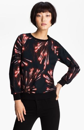 MSGM Firework Print Sweatshirt - Lyst
