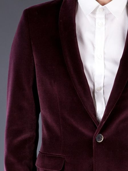Msgm Velvet Blazer in Purple for Men Msgm Velvet Blazer in Purple for Men