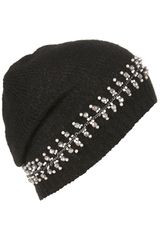 Topshop Crystal and Chain Beanie
