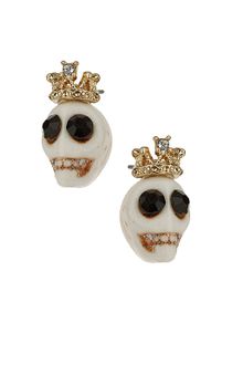 Topshop Skull Crown Stud Earrings - Lyst