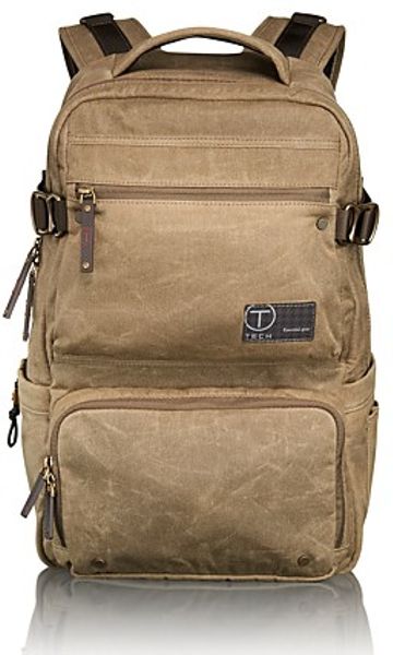 Tumi Melville Zip Top Brief Pack in Khaki for Men - Lyst