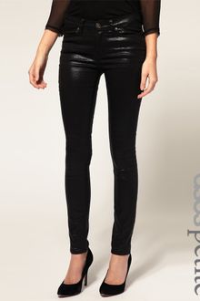 Asos Wet Look Skinny Jeans - Lyst