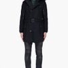 Balmain Black Hooded Long Wool Parka in Black for Men - Lyst