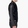 Balmain Midnight Blue Calfhair Padded Biker Jacket in Blue for Men (midnight) - Lyst