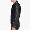 Balmain Midnight Blue Calfhair Padded Biker Jacket in Blue for Men (midnight) - Lyst