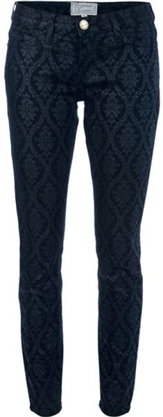 Current/Elliott Brocade Print Jeans - Lyst