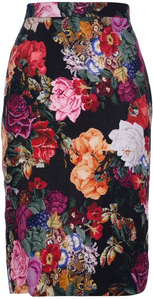 Dolce & Gabbana Floral Pencil Skirt - Lyst