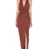 Haute Hippie Asymmetrical Draped Gown  in Brown (henna) - Lyst