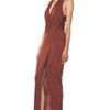 Haute Hippie Asymmetrical Draped Gown  in Brown (henna) - Lyst
