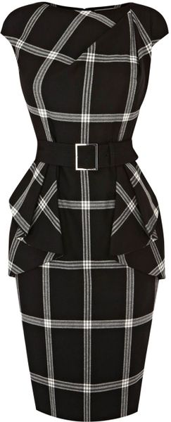 Karen Millen Graphic Check Collection in Black - Lyst