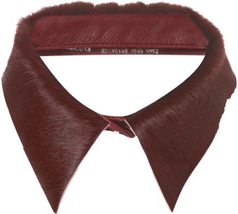 Topshop Faux Pony Leather Collar - Lyst