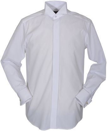 Double Two Plain Wing Collar Dress Shirt - Lyst