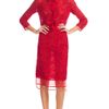 Giambattista Valli Ss Macrame Lace Straight Skirt in Red - Lyst