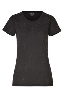 DKNY Black Allover Embellished Tshirt - Lyst
