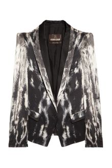 Roberto Cavalli Printed Silk Satin Blazer - Lyst