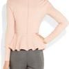 Alexander Mcqueen Stretch Woolblend Peplum Top in Pink - Lyst