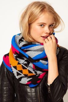Asos Aztec Pattern Snood - Lyst