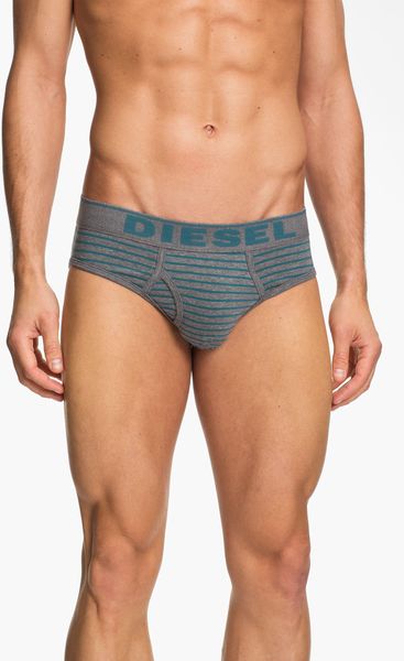 Diesel Blade Stripe Briefs in Gray for Men (blue/ grey) - Lyst