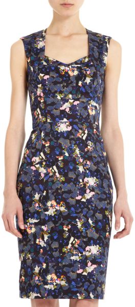 Erdem Trina Dress in Blue (floral) - Lyst