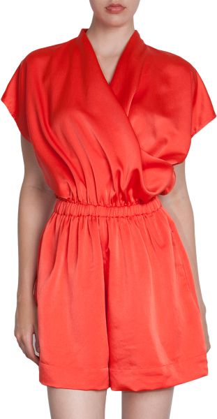 Lanvin Cross Front Romper in Orange - Lyst