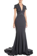 Zac Posen Cap Sleeve Gown