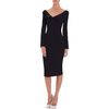 Zac Posen Long Sleeve Wide VNeck Dress in Blue (indigo) - Lyst